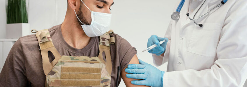 army man getting vaccinated